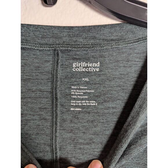 Girlfriend Collective long sleeve boxy performance shirt R&R moss green XXL - Picture 5 of 5